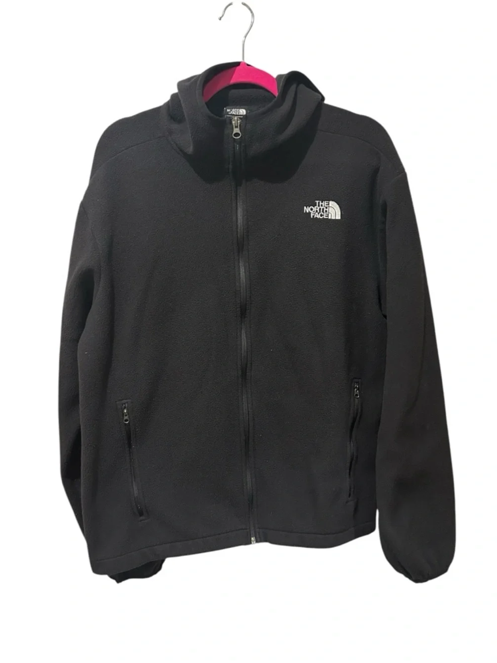 The North Face Black Fleece Jacket with Logo Tag